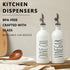 16oz Set, Set 2 (16oz-P-White) HOMCDALY Olive Oil Dispenser Bottles for Kitchen, White Oil and Vinegar Dispenser Two