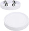 12.4inch Plant Caddy with Hidden Wheels 2Pack White Round Rolling Plant Stands