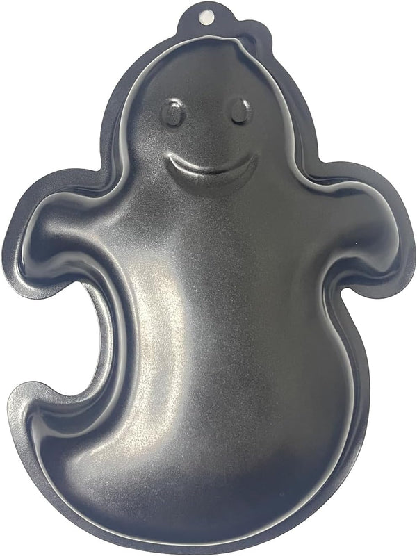 Ghost Shape Cake Pan, Aluminum Black Non-Stick Cake Mould for Halloween and Birthday Cakes