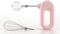 MINI Cordless Electric Hand Mixer, USB Rechargeable Handheld Egg Beater with 2 Whisks, 4 Speed Modes, Pink