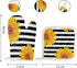 Set of Oven Mitt and Pot Holder, Sunflowers Oven Gloves, Heat Resistance Non-Slip for Kitchen BBQ Cooking