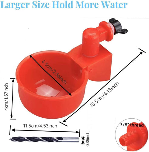 YaraHrbrJoyz 8pcs Set, Professional Chicken Waterer Cups, Large Chicken Water Feeder, Automatic Chicken Water