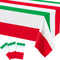 3 Pieces Italian Flag Rectangular Tablecloth Decorations, 54 x 108 Inch Plastic Table Cover for Party Family Gathering