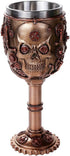 Steampunk Gear Head Skull Goblet, Pacific Giftware, 7oz Wine Chalice