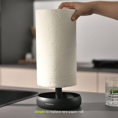 Countertop simpletome Heavy Duty Paper Towel Holder Prevent Kitchen Paper from Unraveling (Matt Black)