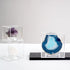 Clear Acrylic Mineral Geode Fossil Coral 3-Peg Round Holder, Dustproof Box for Small Collectibles Display, Large 5x5x5in