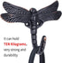 Dragonfly Hooks Wall Hooks for Hanging, Oil Rubbed Bronze Coat Hooks, Heavy Duty Key Holder, Pack of 4