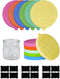 12 Pack Silicone Oui Yogurt Jar Lids with 12 Labels, Food-Grade Lids