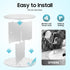 BJTDLLX 360 A4 2 Rotating Bookshelf, Freestanding Storage Shelf, Rotating White Bookshelf Round Bookcase Magazines