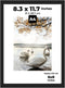 A4 Black Frame, Display 6x8 Picture with Mat or 8.27x11.69 Inch Without Mat
