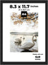 A4 Black Frame, Display 6x8 Picture with Mat or 8.27x11.69 Inch Without Mat