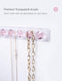 Acrylic Necklaces Holder, Wall Mounted Jewelry Organizer with 12 Hooks, Clear Necklace Hangers for Girls