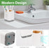 Boperzi Toothbrush and Toothpaste Holder - Bamboo Divider Bathroom Countertop Organizer for Electric Toothbrush Storage