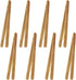 8 Pcs 7 Inch Bamboo Kitchen Utensil Tongs, Reusable Toast Tongs for Kimchi, Fruit, Tea
