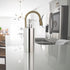 18 oz Large Countertop Soap Dispenser, Brushed Nickel Stainless Steel Pump Bottle for Bathroom and Kitchen