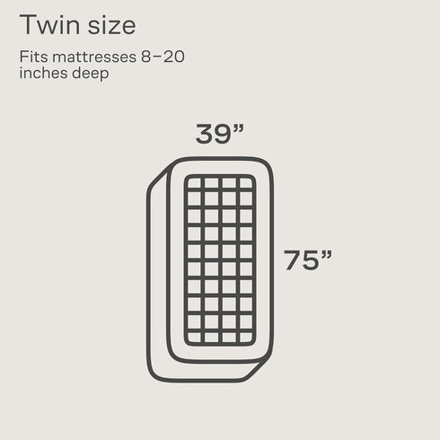 Niagara 2 Inch Twin Mattress Topper, Cooling Breathable Pillow Top Mattress Pad for Back Pain Relief, Deep Pocket