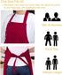Aprons for Women Men with Pockets Adjustable Straps Waterproof Canvas Kitchen Cooking Apron for Chef Waitress Server