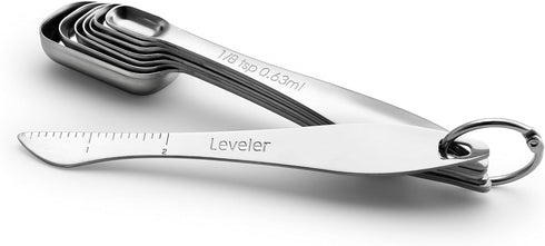 Spring Chef Stainless Steel Measuring Spoons Set of 13 with Leveler, Metal Teaspoon & Tablespoon for Cooking & Baking,