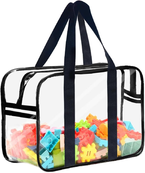 Ycchensying Clear Toy Storage Bag with Zipper - Organizing Bags for Home Travel