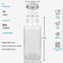 AOZITA 14 Pcs Glass Spice Jars with Labels, 8oz Empty Square Bottles, Shaker Lids, Airtight Caps