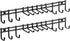 Closet Wall Mount Metal Accessory Organizer and Storage Center mDesign - 12 Hooks, 2 Pack, Matte Black for Ties, Belts,