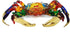 6" WitnyStore Red Rainbow Crab Artistic Blown Glass Figurine Premium Hand-Blown Statue Tabletop Decoration Unique