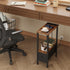 1 1 VIMBER Narrow Side Table for Small Spaces, Skinny End Table with Charging Station, Sofa Beside Table with Drawer