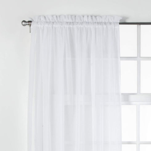 Stylemaster Elegance Sheer Voile Panel, 60" x 95", White