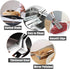 12 Inch Long Kitchen Spatula - 304 Stainless Steel Slotted Spatula, Double Blade Cooking Utensil, 2 Pcs Anti Rust