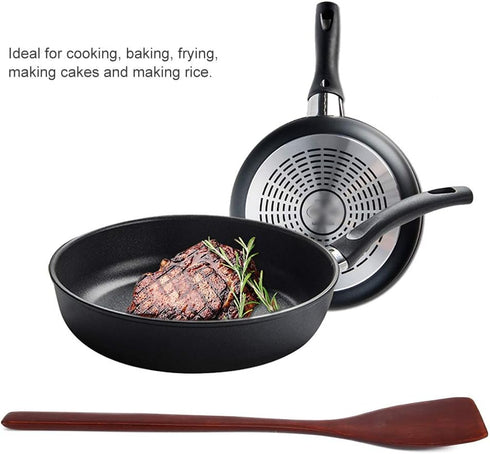 Mini Wooden Spatula, 9.7 Inch Nonstick Heat Resistant Turner for Cooking and Baking (Dark Red)