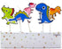 Ornerx Dinosaur Themed Birthday Cake Candles - Pack of 5
