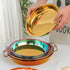 Buyer Star 9 Inch Stainless Steel Steaming Tray - Cold Noodle Plate, Baking Tray, Round Dinner Plate, Silver