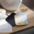 3dRose Set of 8 Soft Coasters - Print of Beach Shore with Enjoy and Flip Flops (CST_214442_2)