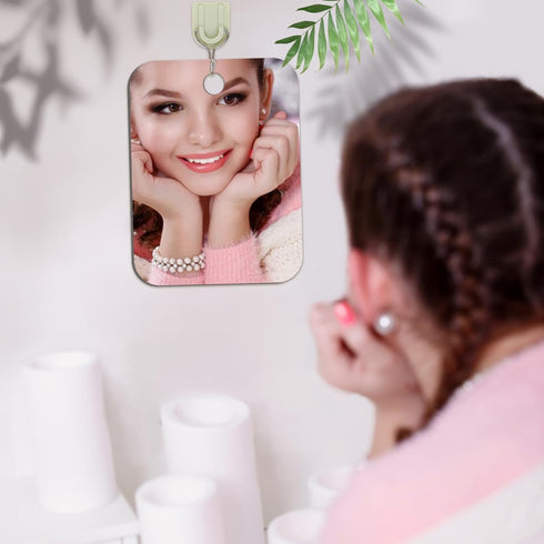2 Pack (6 8 inch) JUNEBRUSHS Medium Mirror for Shaving Fogless Shatterproof Mirror for Wall Hanging Bathroom Handheld