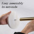 Countertop, 6" Koville African Genuine Marble Paper Towel Holder Stone Base Gold Rod Paper Towel Holder Stand