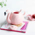 WUYIAZHI Set 15 34 (Set 3) JointVictory Flamingo Coffee Mugs and Teapot Ounce Ceramic Flamingo Cups Ounce Porcelain