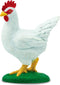 Safari Ltd. White Leghorn Chicken Figurine - Lifelike 2.25" Model Figure -