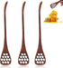Cyrank 3PCS Honey Dipper Sticks, Long Handle Honey Dipper Mixing Stick Mini Honeycomb Drizzler Wooden Spoon Stirrer