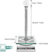 Ulable Counter Bling Silver Paper Towel Holder Stand with Square Base, Toilet Roll Filled with Crystal Paper Towel