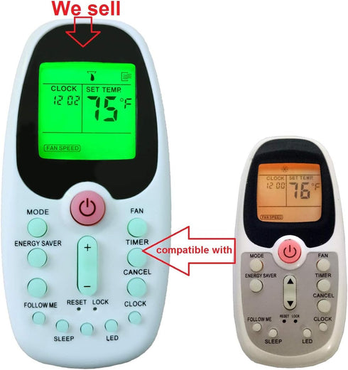 RCECAOSHAN Replacement for Arctic King Air Conditioner Remote Control R09B/BGE, with Green Backlight