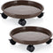 Skelang 13" Plant Caddy, Movable Plant Stand Pot Saucer, Plant Pallet Tray Trolley