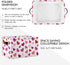 senya Valentines Storage Basket, Large Foldable Storage Basket with Handles, Pink Love Hearts Fabric Organizer Bag for