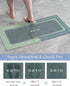 MontVoo Non Slip Bath Mat Rug, Super Absorbent Quick Dry Bathroom Rug 17"x27" Green