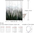 RosieLily Mountain Shower Curtain, Misty Forest Tree Foggy Design Art for Bathroom with Hooks (60 inch Waterproof)