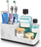 PARKMANI Marble Bathroom Counter Organizer, Kids Electric Toothbrush and Toothpaste Holders for