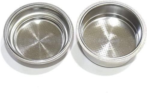 50mm Dual Wall Filter Basket, Filter One Cup and BES820XL/205 Two Cup for Espresso Maker EM-100 (2 Pack)