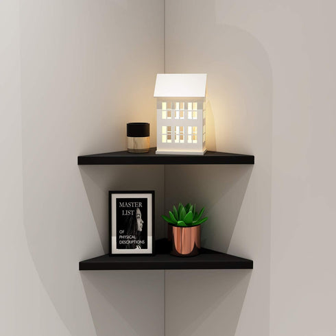 evron Corner Mounting Shelf, Easy to Install Wall Corner Shelf, Set of 2