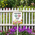 Wildflowers Do Not Mow Metal Yard Sign (7x8.8) with Stake for Lawn Garden Farm Decor, No Mow Lawn Sign