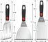 Beijiyi Heavy Duty Stainless Steel Spatula Set, Small Metal Spatula with Silicone Handle for Cooking
