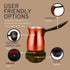 Electric Turkish Coffee Maker, Premium Quality Stainless Steel, Travel Size, Fast Boil for Arabic & Greek Coffee
